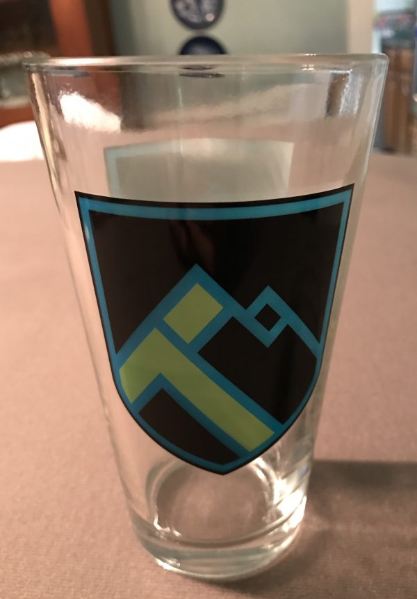 Pint Glass w Tenzing logo